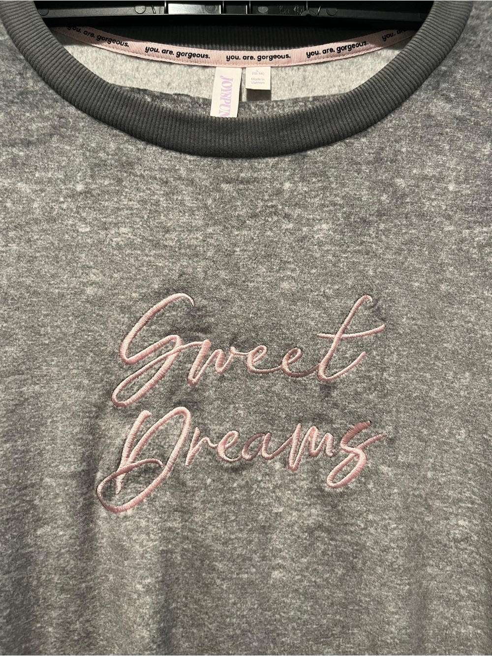 Women’s 'Sweet Dreams' Grey Pajama Set NWT-Soft and Comfy for Lounging-Size L